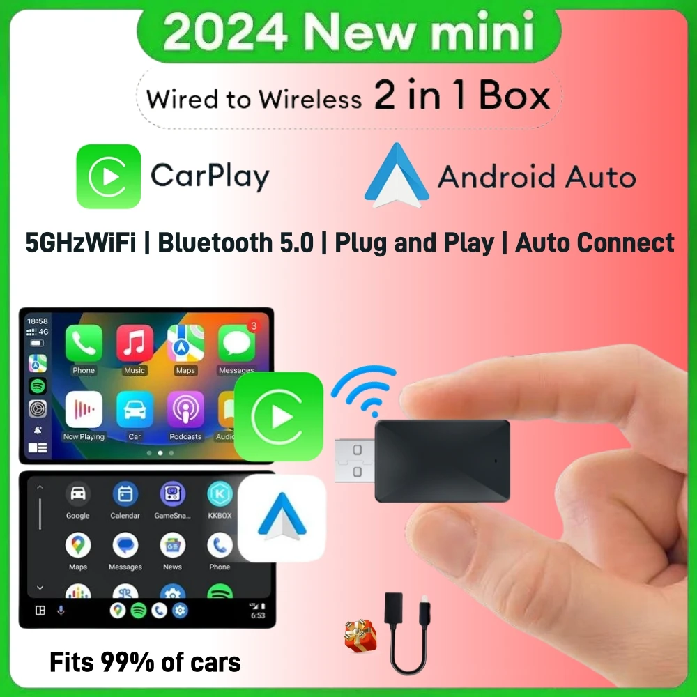 Adaptateur Carplay Sans Fil 2025 Pour IPhone - Mini Plug Play - TKHIN