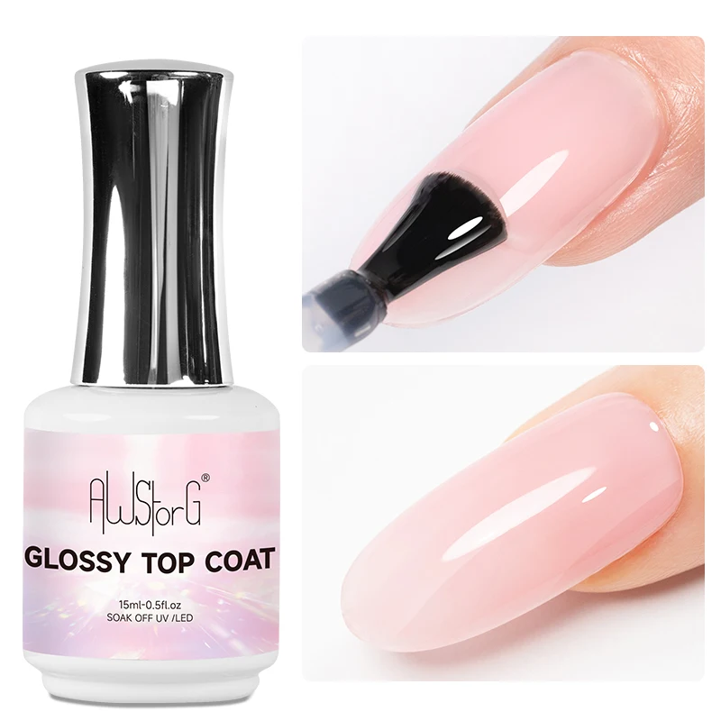 15ML Glossy Top Coat for Long-Lasting Shine and Salon-Quality Finish