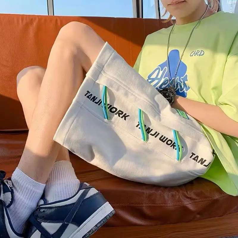 Ribbon Shorts High Street Men's American Basketball Sport Capris Summer Casual Pants Trend Label