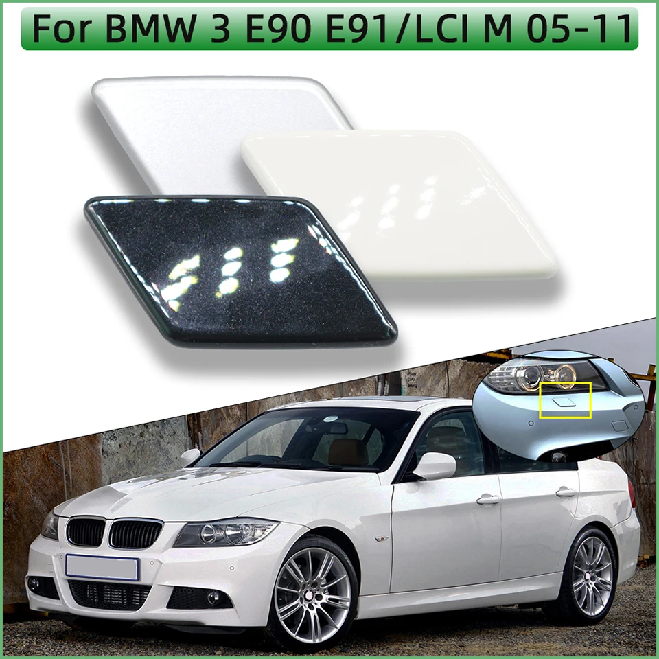 BMW 3 E90 E91 M Sport LCI 2005-2012 Front Bumper Headlamp Washer Nozzle Cover Lid 61677892647 61677892648 Water Sprayer Cap