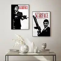 ⁦بوسترات جدارية لفيلم سكارفيس الشهير توني مونتانا | Classic Movie Scarface Tony Montana Wall Poster Art Decor⁩ - الصورة ⁦5⁩