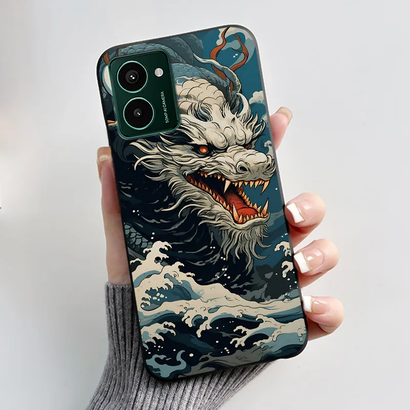 Adorable Puppy Pattern Black Shockproof Soft Jelly Case