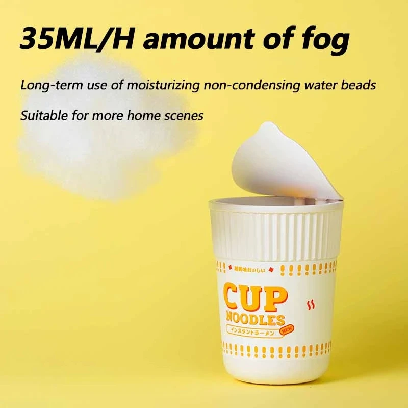

New Cup Noodle Humidifier 300ML Ultrasonic USB Aroma Air Diffuser 2000 mAh battery Aromatherapy Humidificador Home Difusor