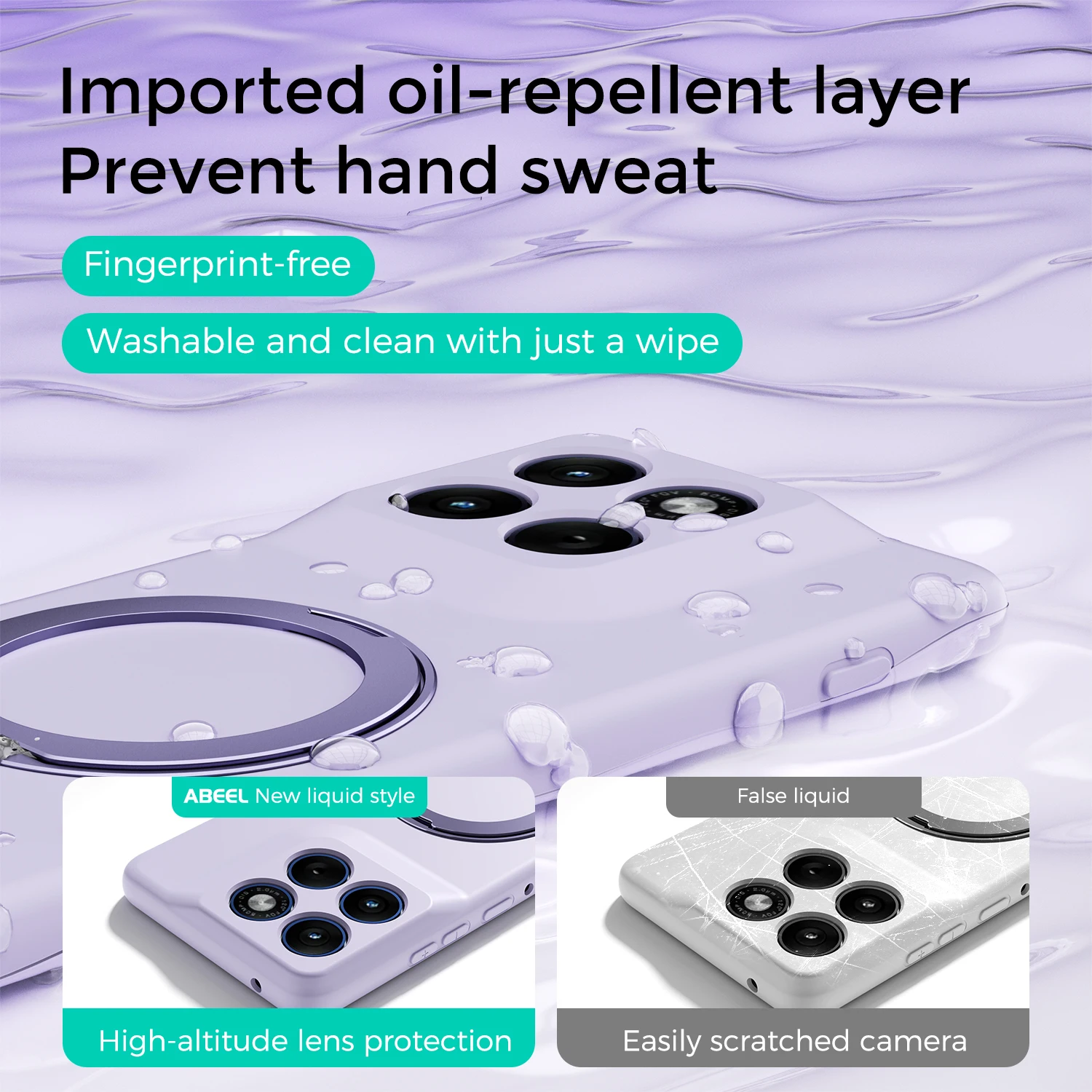 Premium Silicone Magnetic Stand Case - Skin-Feel Liquid Silicone Cover