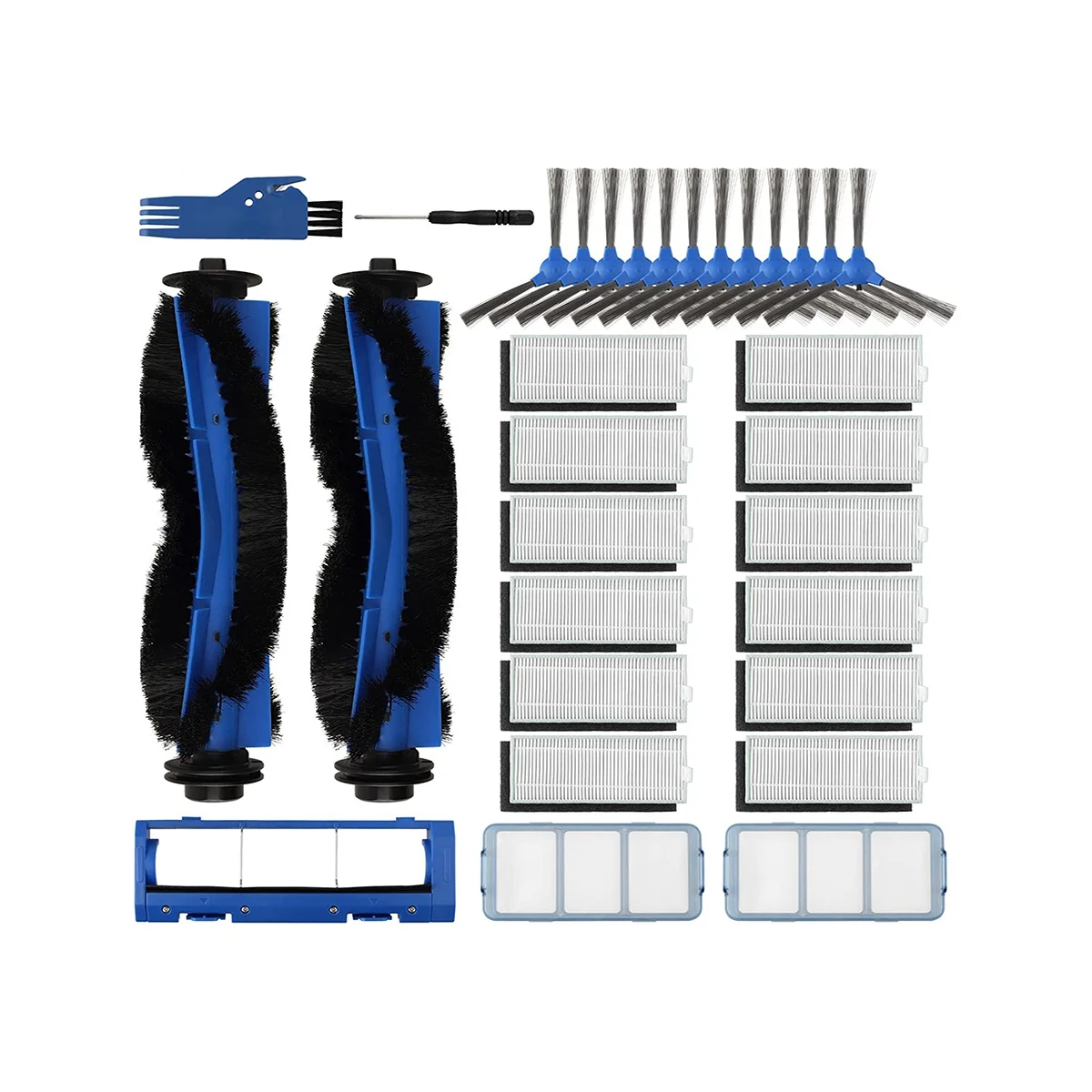 

Для роботов-пылесосов RoboVac 11S, 25C, 15C, 30, 30C, 12, 35C, 15T, 2 роликовых щетки