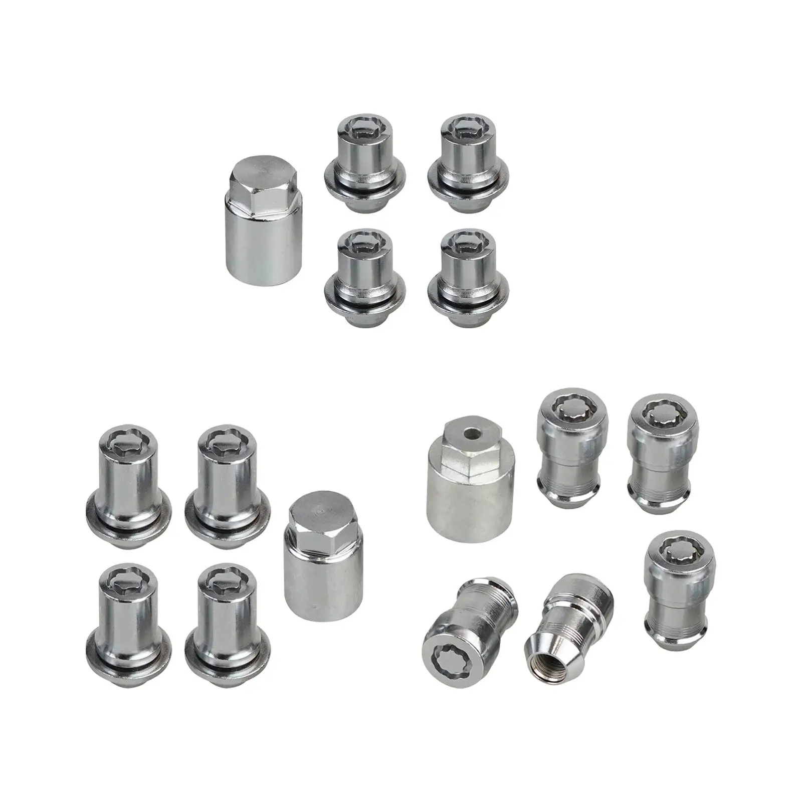 Wheel Lock Lug Nuts Set Wear Resistant Spare Parts Replacement Attachments