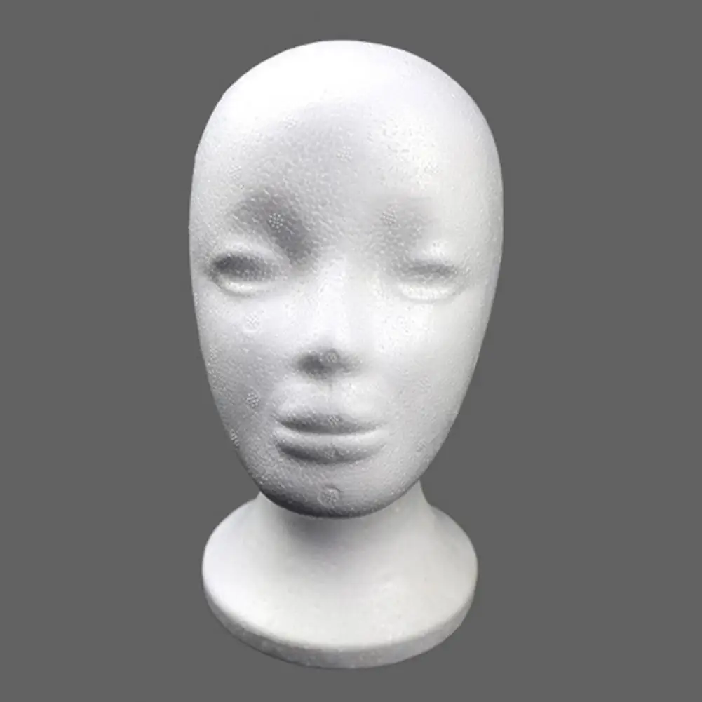 Useful Foam Mannequin Head Model Artificial Female Model Head Easy-using Wig Display Stand Smell-less