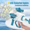 Large Automatic Rocket Bubble Gun Dinosaur Big Holes Bubbles Machine Gun Launcher Shape Blower Soap Outdoor Toys For Kids Audlt 2