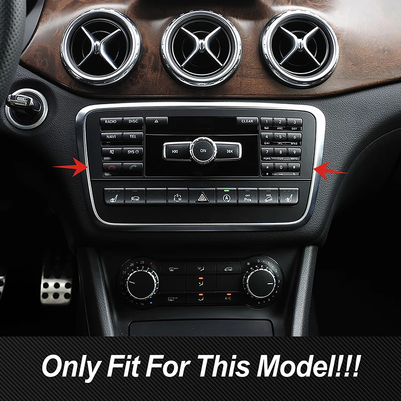 스테인레스 스틸 센터 콘솔 CD 프레임 장식 커버 트림, 메르세데스 벤츠 CLA GLA A A 클래스 C117 X156 W176 자동차 스타일링