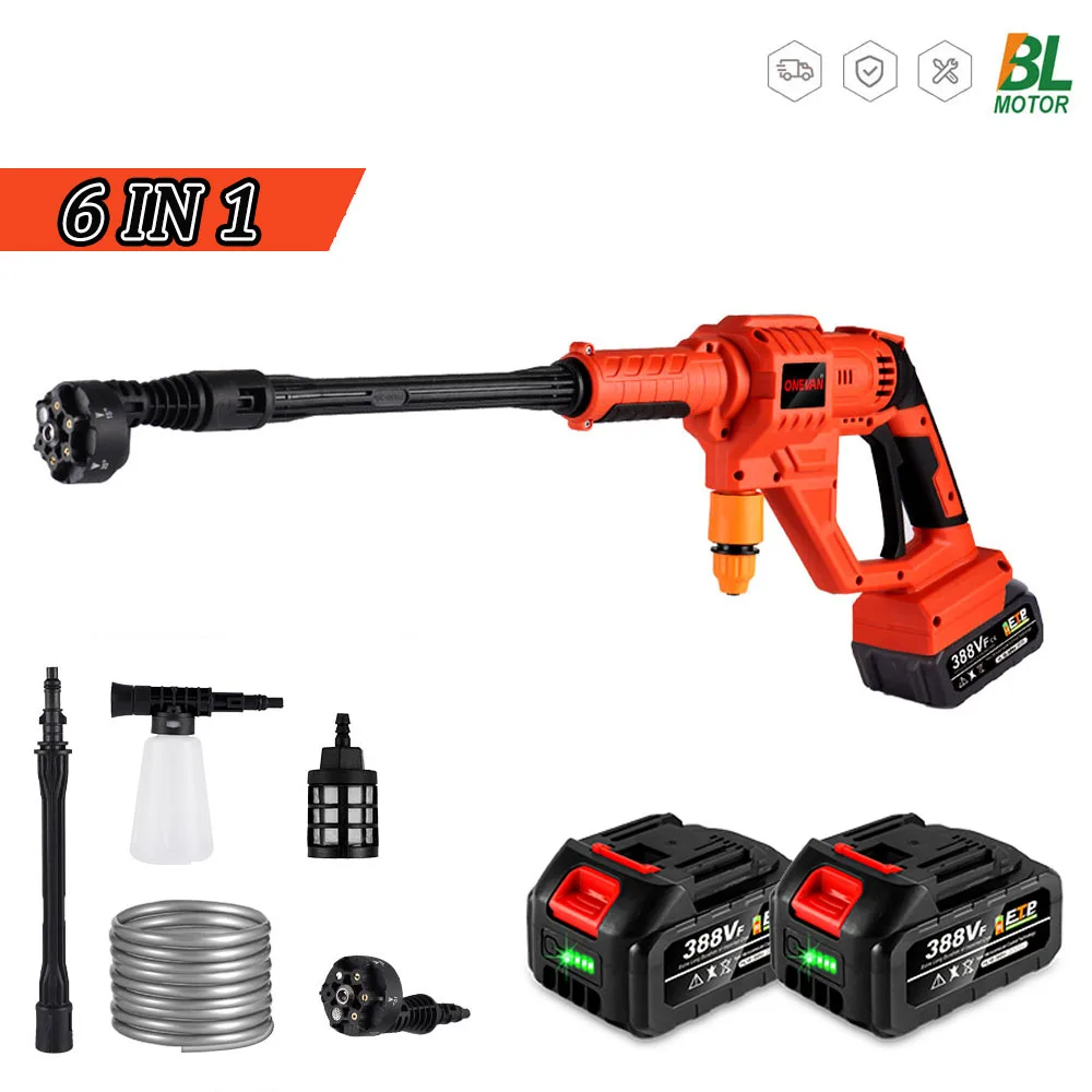 Rondella Per Auto Elettrica Senza Spazzole 150Bar 6 In 1 Spray Da Giardino Ricaricabile Senza Fili Multifunzione Ad Alta Pressione Per Makita 18Vbatte