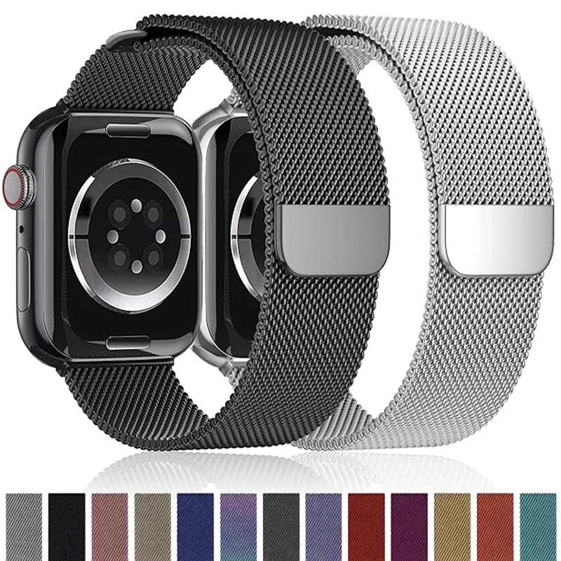 Watch Strap Milanese Strap For Apple Watch Band Ultra 2 49mm 44mm 40mm 45mm 41mm 38mm For iWatch Series 9 3 6 5 SE 7 8