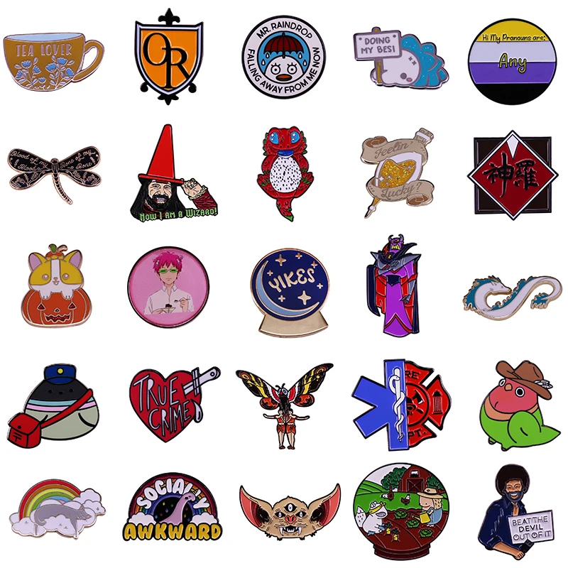 

Cat On A Cloud Cartoon Brooch Black Dragonfly Badge Enamel Pin Lapel Pins Badge Hats Clothes Backpack Decoration Jewelry Gift