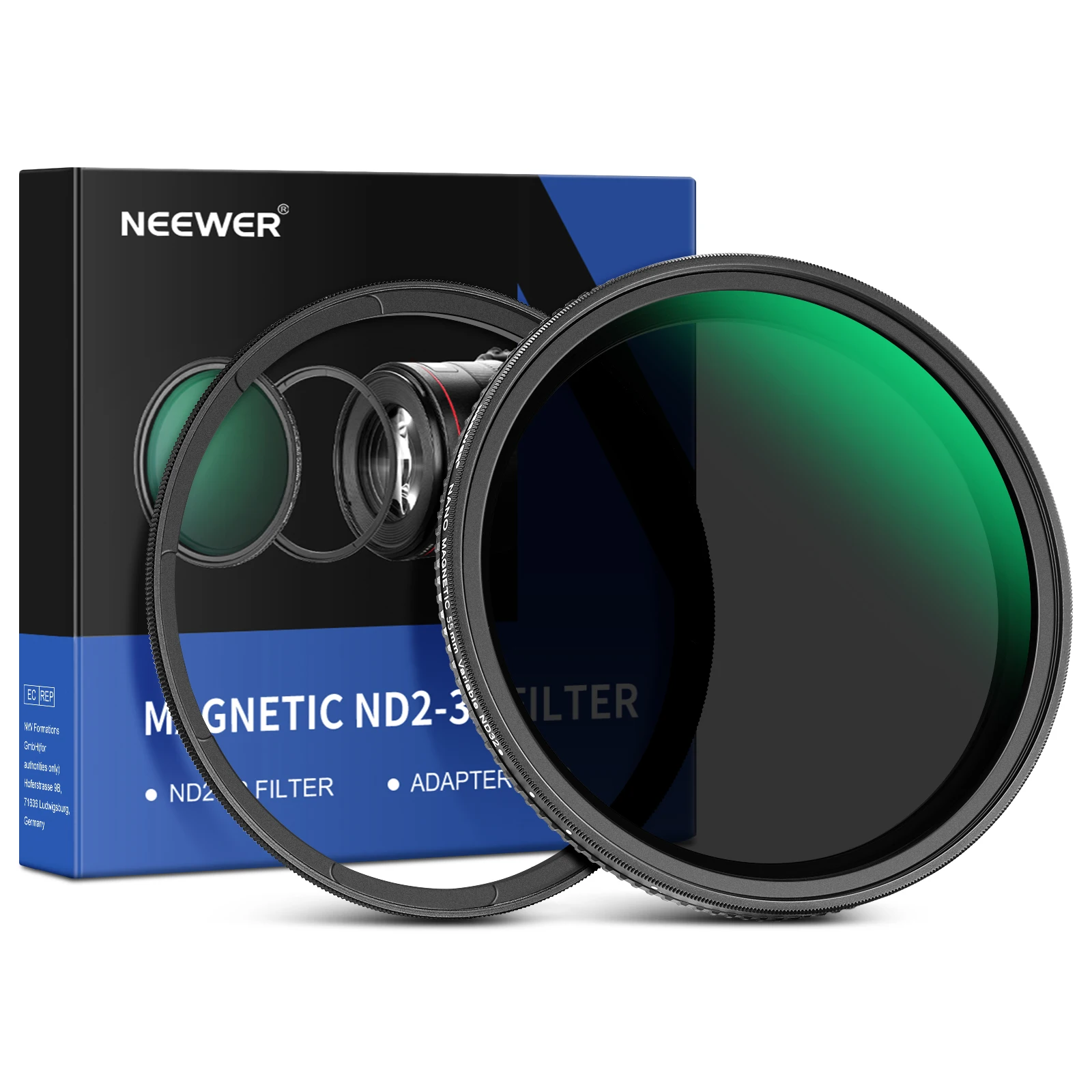 Magnetic Variable ND Filter ND2-32 with Magnetic Adapter Ring HD Adjustable Neut