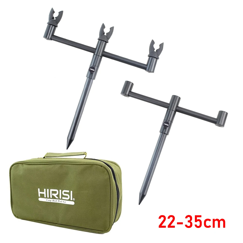 Pack de Rod pod Support système 3 cannes de pêche Buzz bars et Piques avec 3  rod rest heads dans un sac