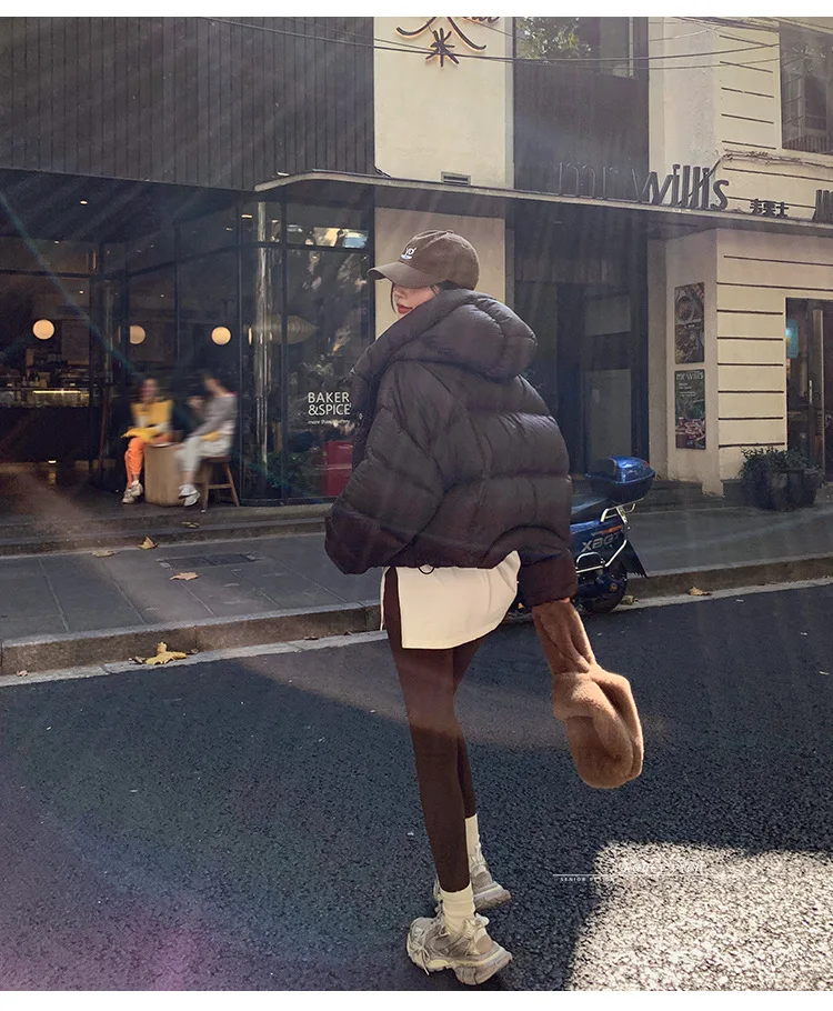 Warm Hooded High Quality Women Down Jacket Overcoat 2025 New Fashion Winter White Duck Down Thicken Short Women Down Jacket H213