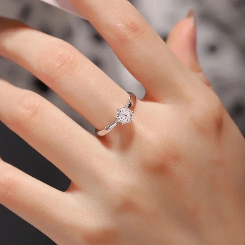 NeeTim 0.3ct 4mm Moissanite ̾Ƹ   S      Ƽ 