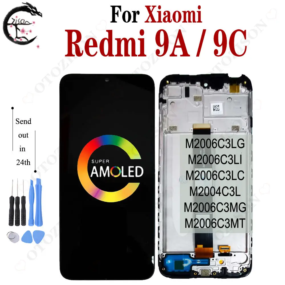 RongZy Écran Tactile LCD Compatible Avec Xiaomi Redmi 14C 4G De Remplacement LCD Tactile Vitre Pour Xiaomi POCO C75 4G Avec Kit D'outils De Réparation(6.88",Noir