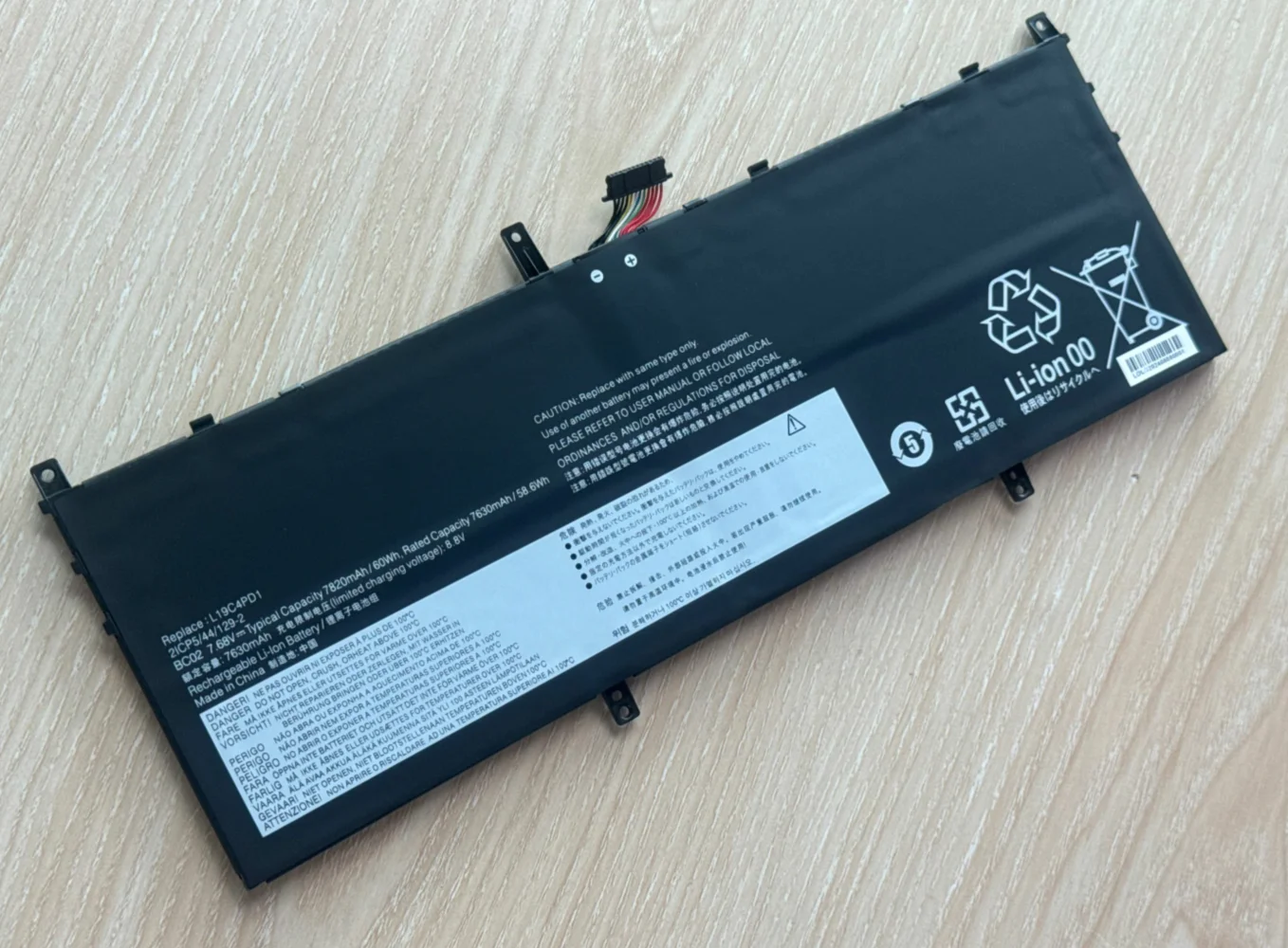 Batteria L19C4PD1 Per Lenovo Yoga C640, 60Wh, 12 Mesi Di Garanzia - Foto 5