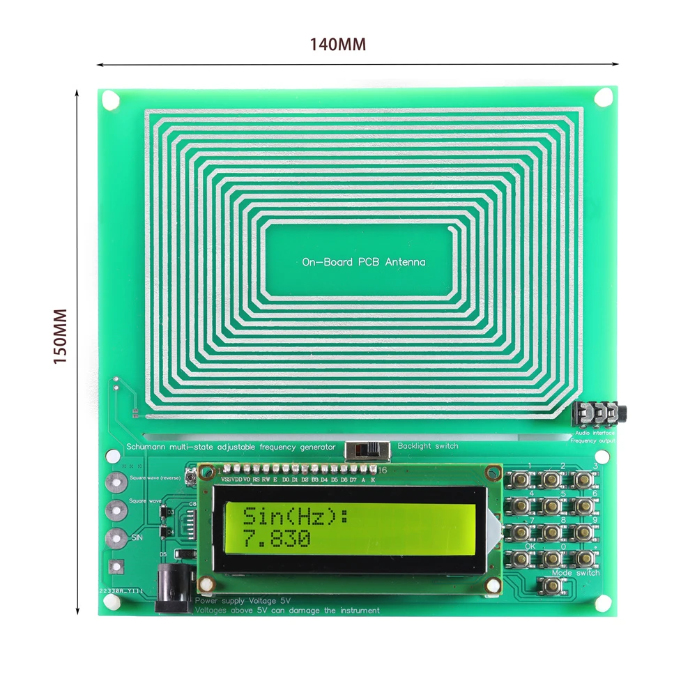 DC 5V Adjustable 0.001HZ-200KHz 7.83HZ Schumann Resonance Ultra-low Frequency Pulse wave Generator Audio Resonator Sine Wave 4