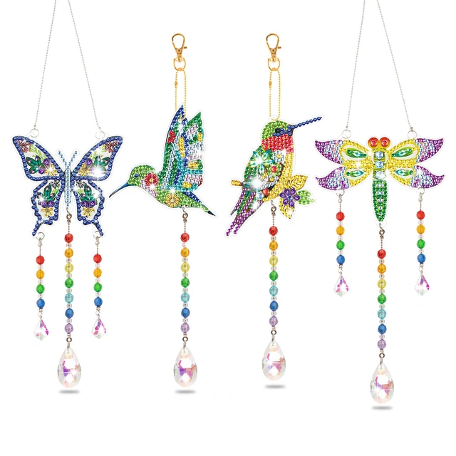 Diamond Art Painting Wind Chime  Diamond Painting Butterflies - Diy Diamond  Painting - Aliexpress