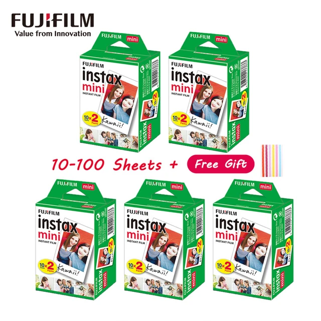 FUJIFILM-película instantánea para cámara instantánea, marco blanco, papel  fotográfico, instax mini 11 8 Mini 9 7s 9 70 25 50 - AliExpress