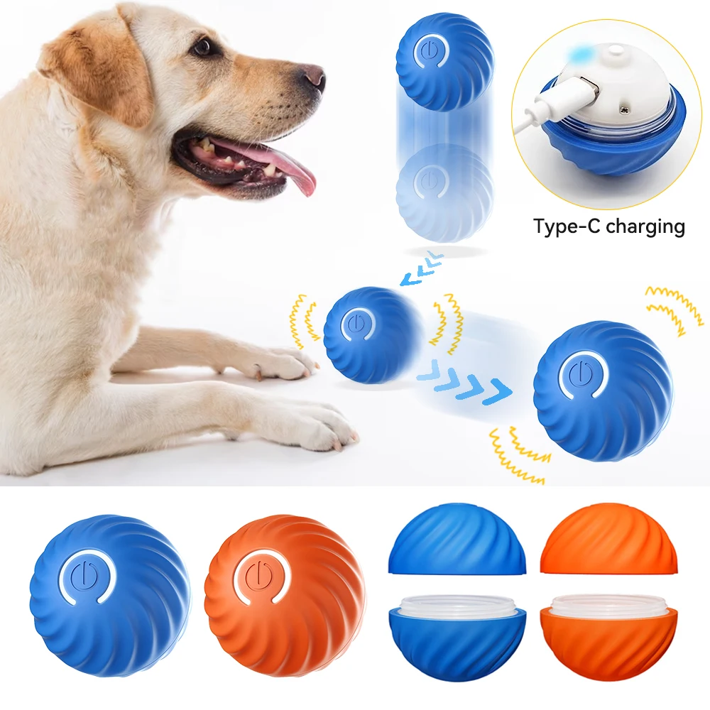 SmartDogToyBallElectronicInteractivePetToyMovingBallUSB