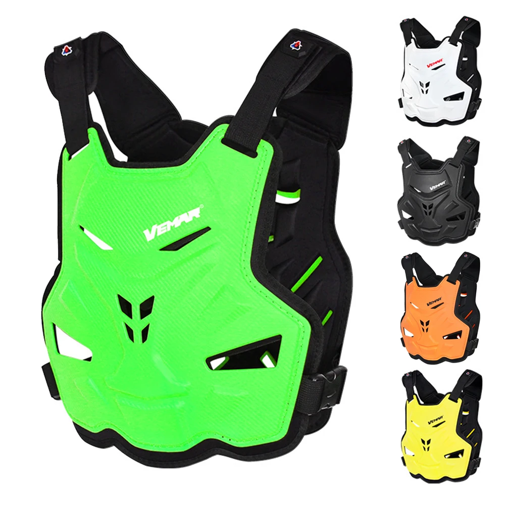 

Brand Vemar Motorcycle Armor Vest Chest Back Green Protection Motocross Ski Skateboard Safety Jacket Moto Wear Gear Protective