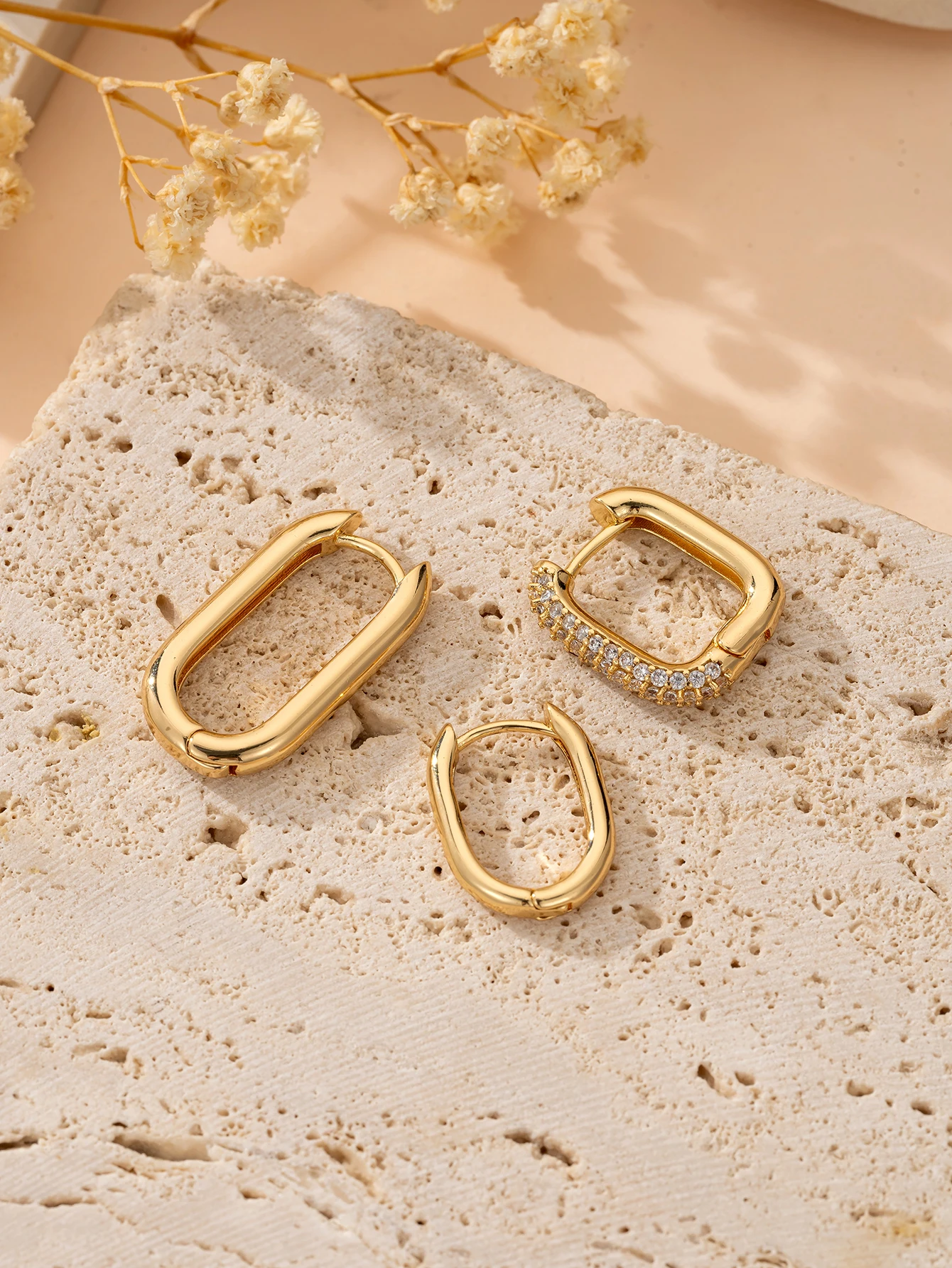 3pcs U-shaped Zircon Jewelry for Ladies