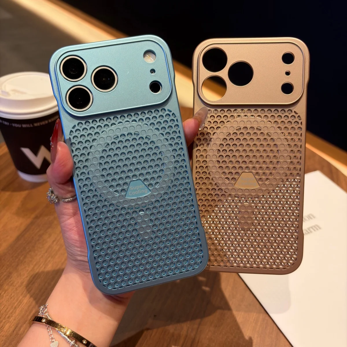 Honeycomb Magnetic Cooling Case with Heat Dissipation and Slim Frameless Design