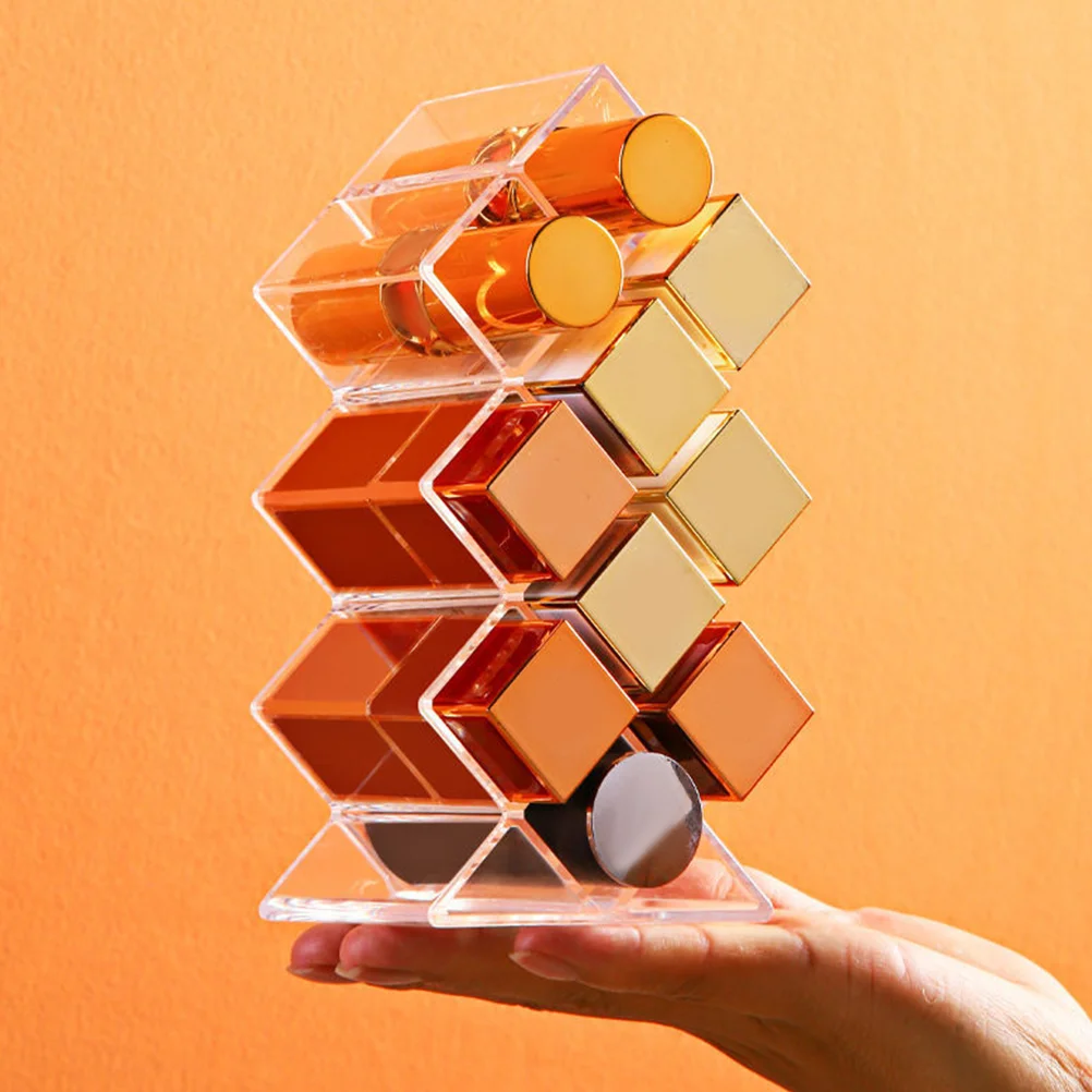 

2 Pcs Lipstick Storage Box Clear Display Rack Holder Stand Gloss Organizer Acrylic for