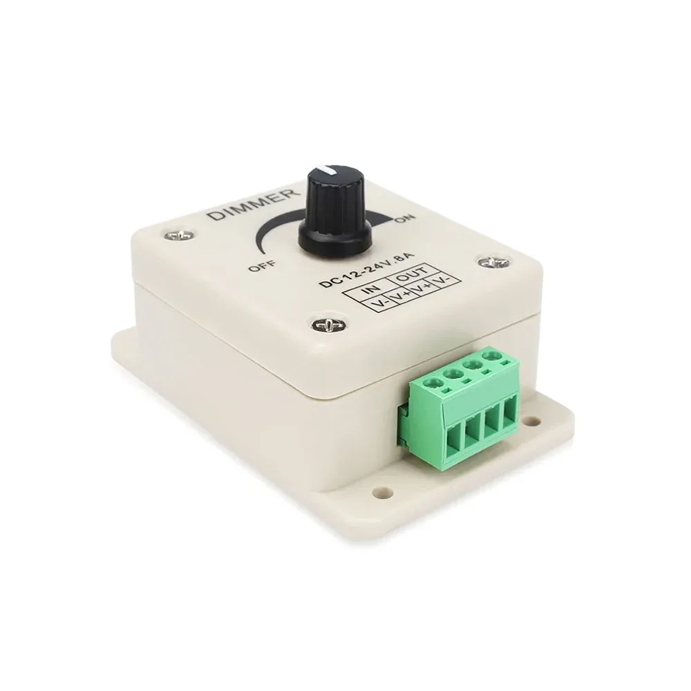 LED Dimmer Switch Smart Dimmer Switch LED Dimmer Controller Lamp Dimmer 8A Single Color Knob Dimmer 12V 24V LED Rotary Wall LED Dimmer Switch