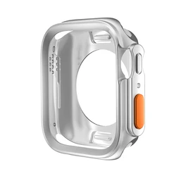 Premium Soft TPU Protective Cover for Apple Watch - Ultra Slim Bumper Accessories (Silvery)