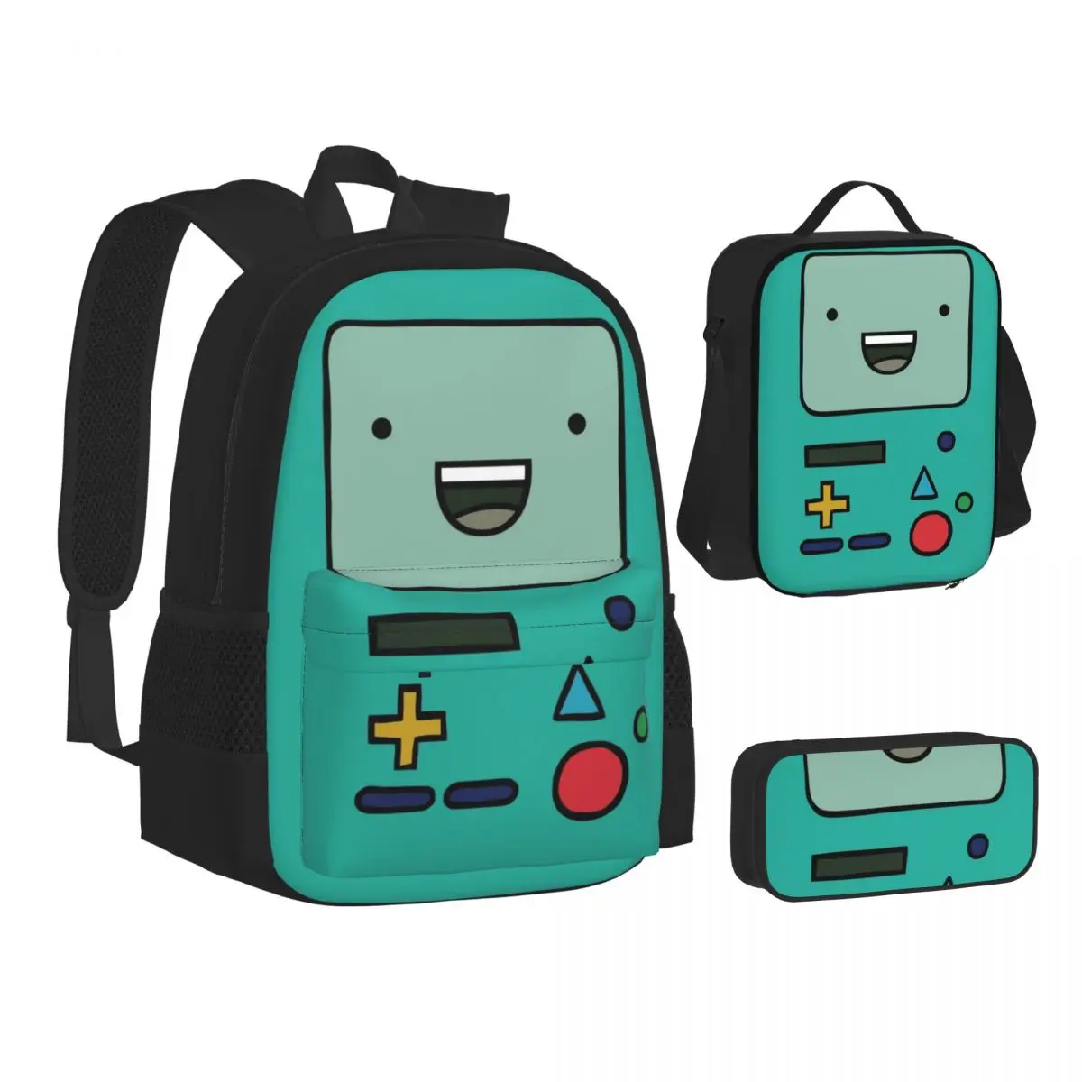 

Adventure Time Anime Backpack Boy Girl Bookbag Children School Bags Cartoon Kids Rucksack Lunch Bag Pen Bag Three-Piece Set