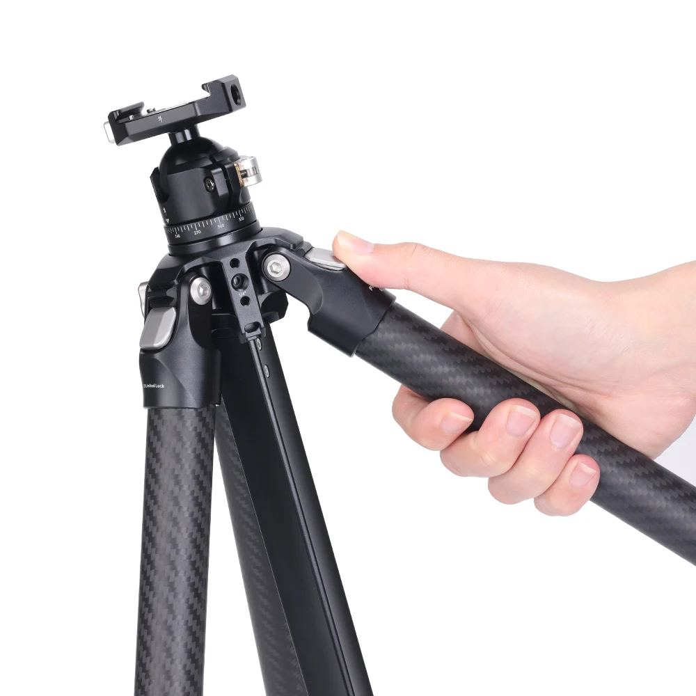 Ulanzi FALCAM TreeRoot Quick Lock Lite Tripod with F38 Quick Release Upright 360° Ball Head for DSLR Camera Travel Livestreaming - Ảnh 2