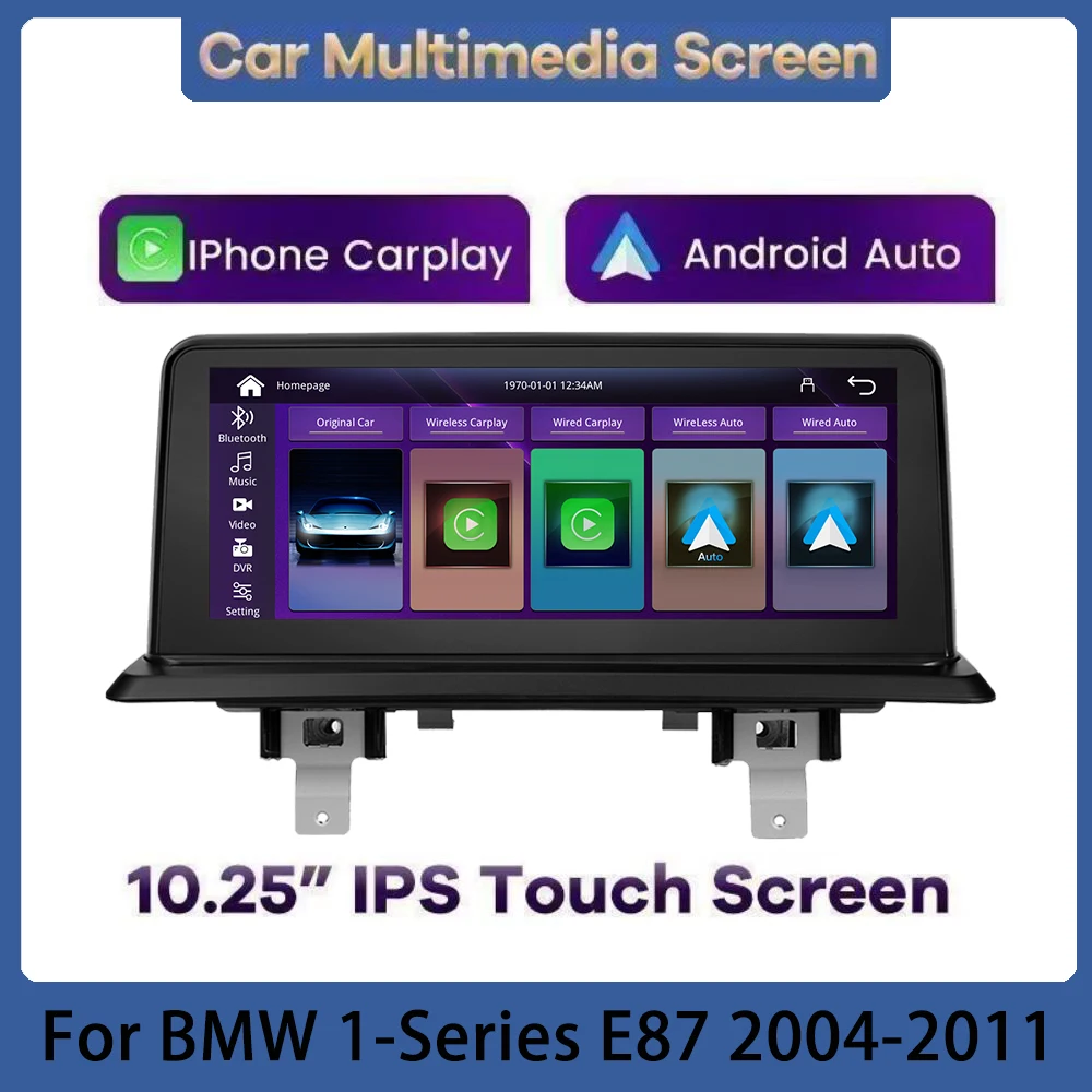 

Car Radio For BMW 1 Series E87 Wireless Carplay Android Auto Car Multimedia Screen GPS Navigation Stereo 10.25 2Din