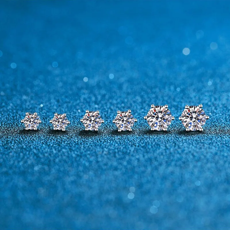 Moissanite stud earrings