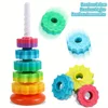 Early Education Toys, Colorful Toys, Rotating Rainbow Tower, Birthday Gifts for Children, Holiday Surprises 5