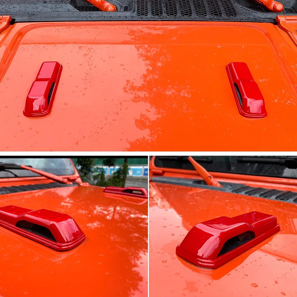 Engine Hood Hinge Cover Car Decoration Stickers Exterior Accessories For Jeep Wrangler JL JLU Gladiator JT 2018 2019 2020 2021+