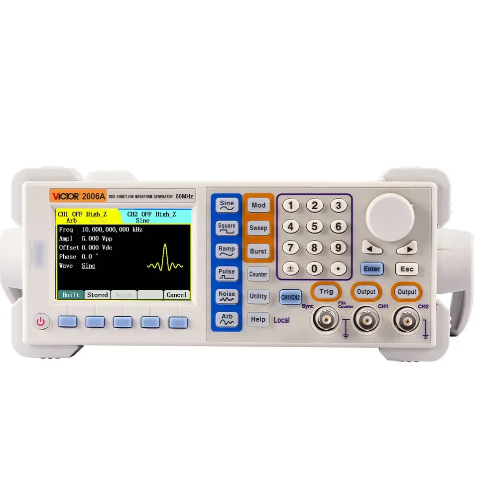 

VICTOR 2006A New product Frequency 200 MSa/s Sine 60MHz DDS Signal Function Generator