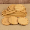 Wooden Serving Tray Dessert Pallet Coffee Cup Mat Flower Pot Tray Cup Pad Fruit Food Tray Garden Supply Kitchen Home Decoration 2