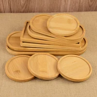 Wooden Serving Tray Dessert Pallet Coffee Cup Mat Flower Pot Tray Cup Pad Fruit Food Tray Garden Supply Kitchen Home Decoration 2