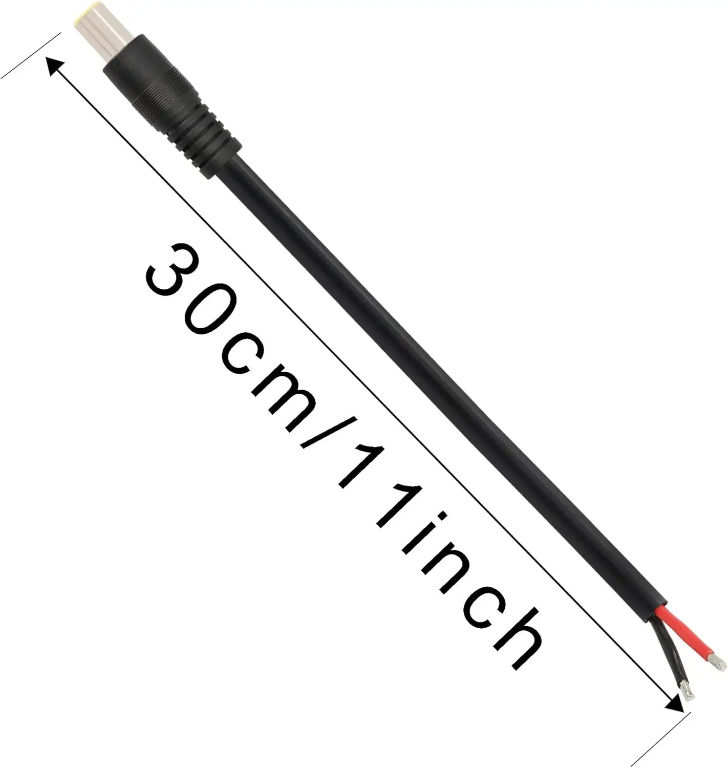 2 Pcs DC7909 Power Pigtails Cable, 12V DC 8mm Male Plug to Bare Wire Open End Power Wire Supply Repair Cable, 16AWG DC 7.9 x 5.5