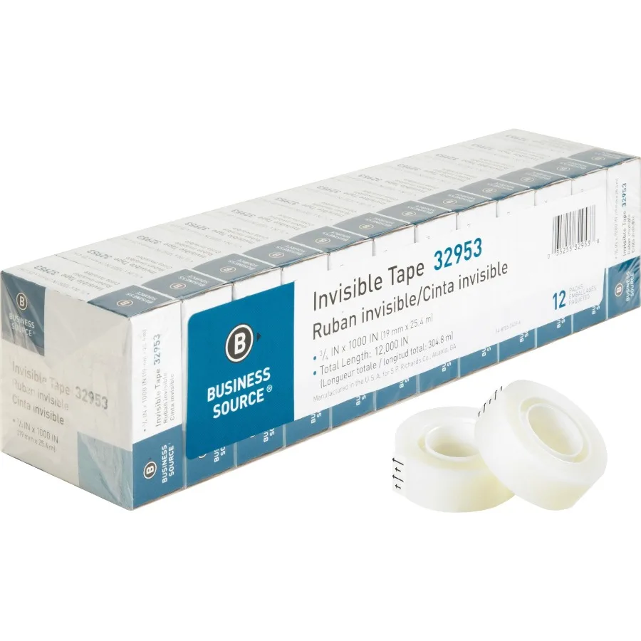 Premium Clear Invisible Tape Value Pack 12 Rolls