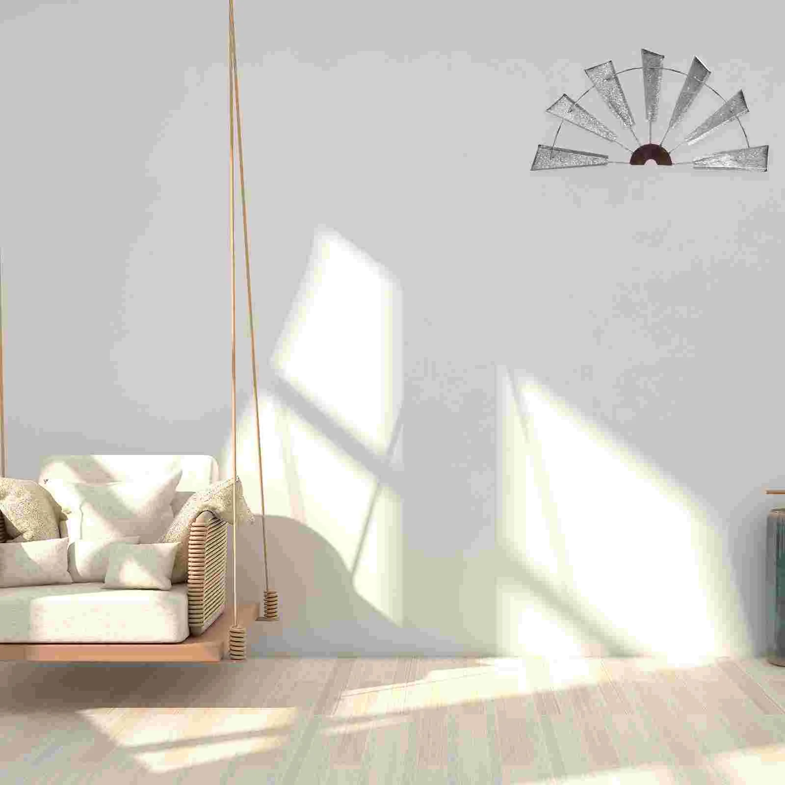 

Aestethic Room Decoration Farmhouse Wall Pendant Barn Chic Décor Windmill Art Iron Cuidado Del Interior Vehã­culo