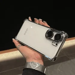 Enhanced Plating Lens Protection Film Case with Four Corners Anti-Shock for Redmi Turbo 4 (Silver)