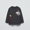 Disney Clothing Boys Long-sleeved TShirt Cartoon Monster Print Tees 0-6Age Children Cute Versatile Tees Baby Round Neck Tops 2