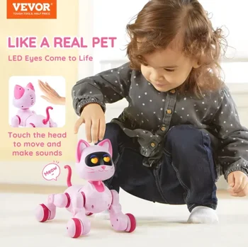RC Robot Cat Toy for Kid Talking Dancing Touch Remote Control Programmable 2