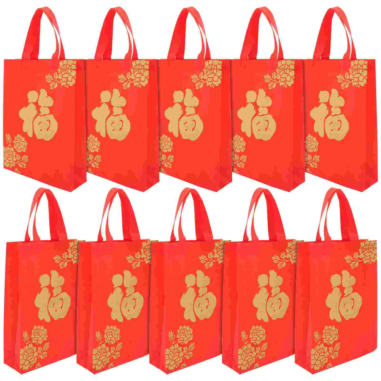 

Chinese New Year Bag with Handles Gift Wrapping Bag Spring Festival Party Chinese Style Nonwovens Bag Holiday Pouch