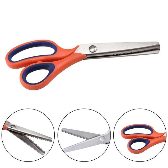 Stainless Steel Shears Lace Scissor Professional Dressmaking Zig Zag Cut  Tailor Clothing Fabric Leather Serrated Sewing Scissors - AliExpress