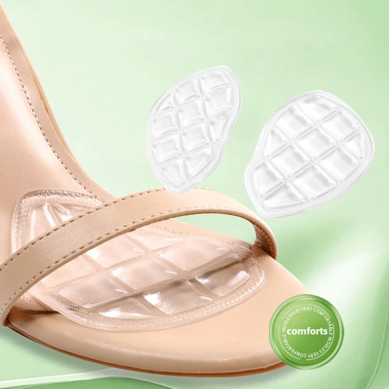 GEL Silicone Women's Metatarsal Cushion Shock-absorbing Footbed Anti-slip Forefoot Cushion Toe Insoles Pain Relief